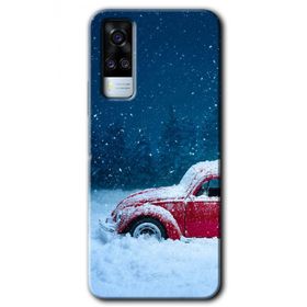 Vivo Y31 2021 Karlı Vosvos Baskılı Uyumlu Silikon Kılıf