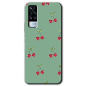 Vivo Y31 2021 Kiraz Berry Baskılı Uyumlu Silikon Kılıf