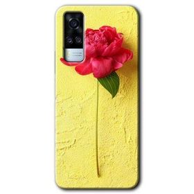 Vivo Y31 2021 Kırmızı Gül Baskılı Uyumlu Silikon Kılıf
