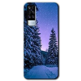 Vivo Y31 2021 Kış Manzarası Baskılı Uyumlu Silikon Kılıf