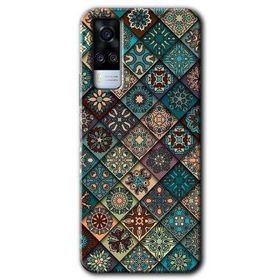 Vivo Y31 2021 Mandala Desen Baskılı Uyumlu Silikon Kılıf