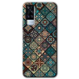 Vivo Y31 2021 Mat Mandala Baskılı Uyumlu Silikon Kılıf