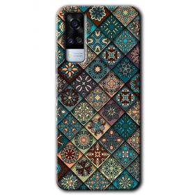 Vivo Y31 2021 Mat Mandala Baskılı Uyumlu Silikon Kılıf