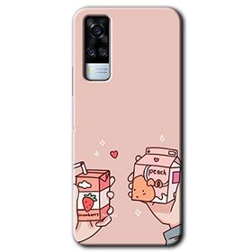 Vivo Y31 2021 Meyveli Süt Baskılı Uyumlu Silikon Kılıf