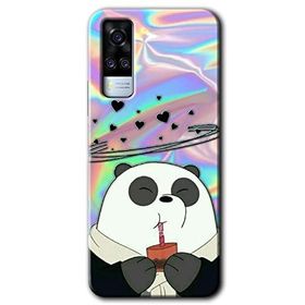 Vivo Y31 2021 Milkshake Panda Baskılı Uyumlu Silikon Kılıf