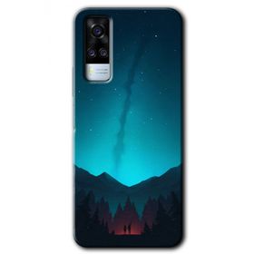 Vivo Y31 2021 Night Fores Mount Baskılı Uyumlu Silikon Kılıf