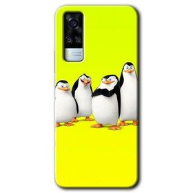 Vivo Y31 2021 Penguenler Baskılı Uyumlu Silikon Kılıf
