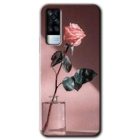 Vivo Y31 2021 Retro Gül Baskılı Uyumlu Silikon Kılıf