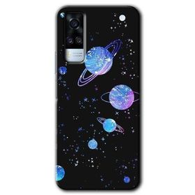 Vivo Y31 2021 Samanyolu Galaksi Baskılı Uyumlu Silikon Kılıf