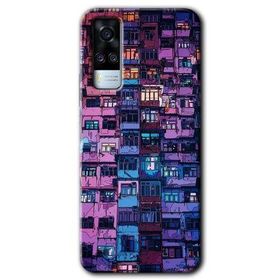 Vivo Y31 2021 Şehir Görünümü Baskılı Uyumlu Silikon Kılıf