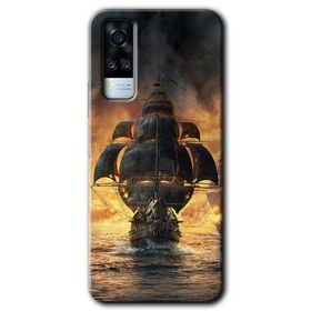 Vivo Y31 2021 Siyah İnci Baskılı Uyumlu Silikon Kılıf