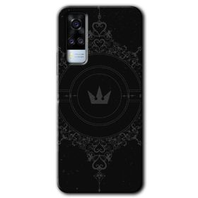 Vivo Y31 2021 Siyah Mandala 1 Baskılı Uyumlu Silikon Kılıf