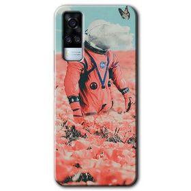 Vivo Y31 2021 Uzay Bahçesi Baskılı Uyumlu Silikon Kılıf