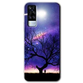 Vivo Y31 2021 Uzay Silüet Baskılı Uyumlu Silikon Kılıf