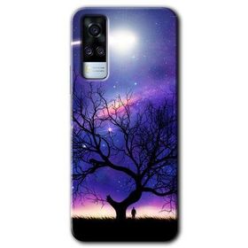 Vivo Y31 2021 Uzay Silüet Baskılı Uyumlu Silikon Kılıf