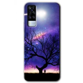 Vivo Y31 2021 Uzay Silüet Baskılı Uyumlu Silikon Kılıf