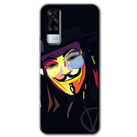 Vivo Y31 2021 Vendetta Baskılı Uyumlu Silikon Kılıf