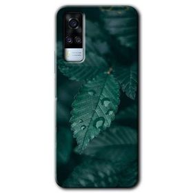Vivo Y31 2021 Yağmurlu Yaprak Baskılı Uyumlu Silikon Kılıf