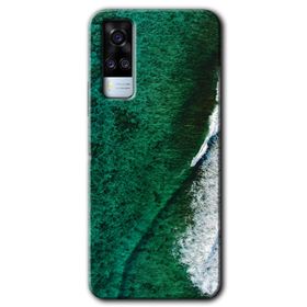Vivo Y31 2021 Yeşil Okyanus Baskılı Uyumlu Silikon Kılıf