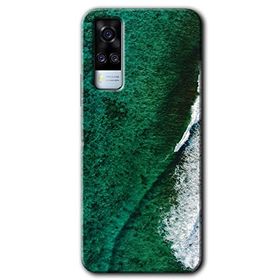 Vivo Y31 2021 Yeşil Okyanus Baskılı Uyumlu Silikon Kılıf