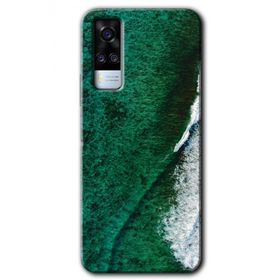Vivo Y31 2021 Yeşil Okyanus Baskılı Uyumlu Silikon Kılıf