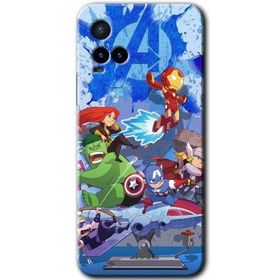 Vivo Y33S Avengers Cartoon Baskılı Uyumlu Silikon Kılıf