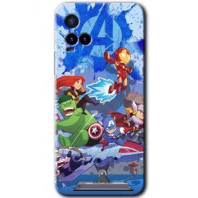 Vivo Y33S Avengers Cartoon Baskılı Uyumlu Silikon Kılıf