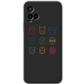 Vivo Y33S Avengers Minimalism Baskılı Uyumlu Silikon Kılıf