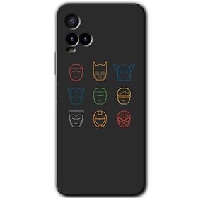 Vivo Y33S Avengers Minimalism Baskılı Uyumlu Silikon Kılıf