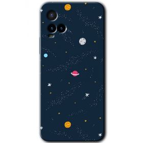 Vivo Y33S Çizim Gezegen Baskılı Uyumlu Silikon Kılıf