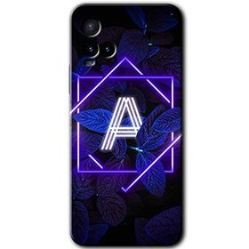 Vivo Y33S Dark Neon Yaprak A Harfi Baskılı Uyumlu Silikon Kılıf
