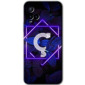 Vivo Y33S Dark Neon Yaprak Ç Harfi Baskılı Uyumlu Silikon Kılıf
