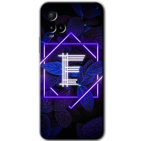 Vivo Y33S Dark Neon Yaprak E Harfi Baskılı Uyumlu Silikon Kılıf