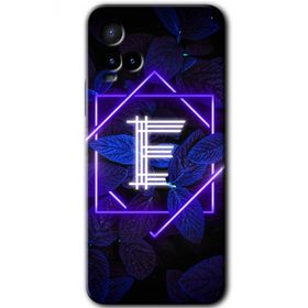 Vivo Y33S Dark Neon Yaprak E Harfi Baskılı Uyumlu Silikon Kılıf