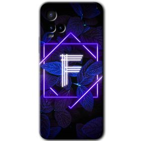 Vivo Y33S Dark Neon Yaprak F Harfi Baskılı Uyumlu Silikon Kılıf
