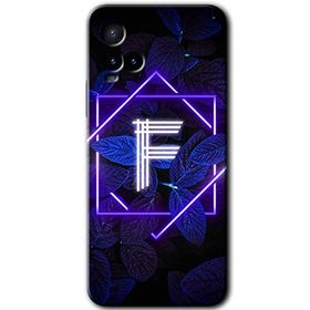 Vivo Y33S Dark Neon Yaprak F Harfi Baskılı Uyumlu Silikon Kılıf