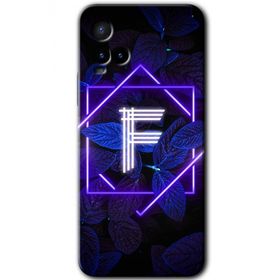 Vivo Y33S Dark Neon Yaprak F Harfi Baskılı Uyumlu Silikon Kılıf