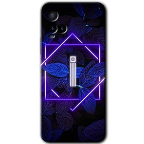 Vivo Y33S Dark Neon Yaprak İ Harfi Baskılı Uyumlu Silikon Kılıf