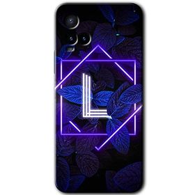 Vivo Y33S Dark Neon Yaprak L Harfi Baskılı Uyumlu Silikon Kılıf