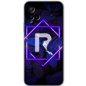 Vivo Y33S Dark Neon Yaprak P Harfi Baskılı Uyumlu Silikon Kılıf