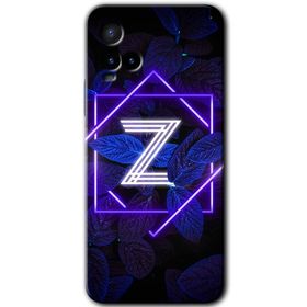 Vivo Y33S Dark Neon Yaprak P Harfi Baskılı Uyumlu Silikon Kılıf