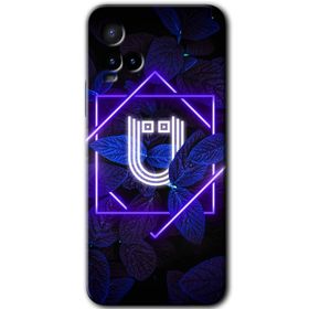 Vivo Y33S Dark Neon Yaprak Ü Harfi Baskılı Uyumlu Silikon Kılıf