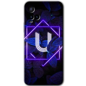 Vivo Y33S Dark Neon Yaprak Ü Harfi Baskılı Uyumlu Silikon Kılıf