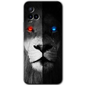 Vivo Y33S Fire and Ice Lion Baskılı Uyumlu Silikon Kılıf
