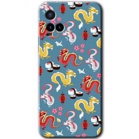 Vivo Y33S Funky Dragon Baskılı Uyumlu Silikon Kılıf