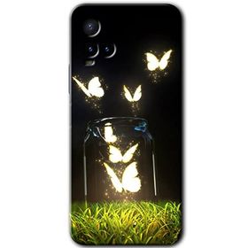 Vivo Y33S Işıklı Kelebekler Baskılı Uyumlu Silikon Kılıf