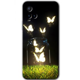 Vivo Y33S Işıklı Kelebekler Baskılı Uyumlu Silikon Kılıf