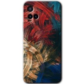Vivo Y33S Karma Boyalar Baskılı Uyumlu Silikon Kılıf