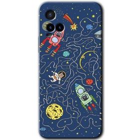 Vivo Y33S Kedi Galaksi Baskılı Uyumlu Silikon Kılıf