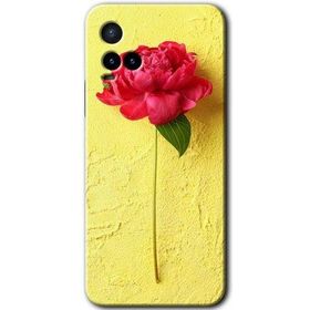 Vivo Y33S Kırmızı Gül Baskılı Uyumlu Silikon Kılıf